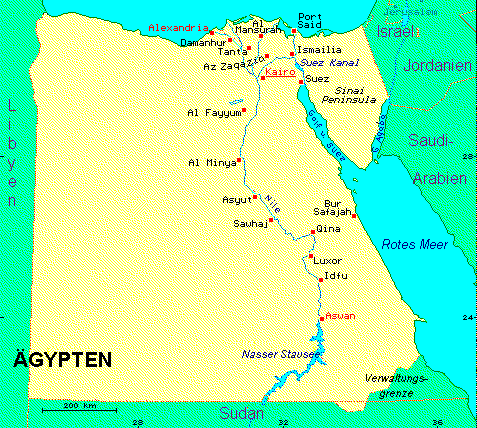 Karte Aegyptens