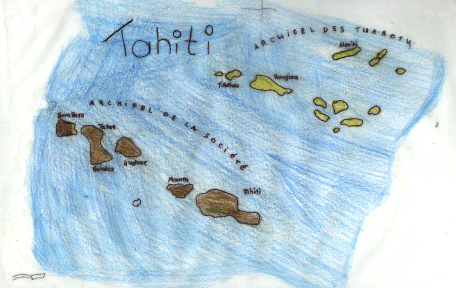 Karte von Tahiti